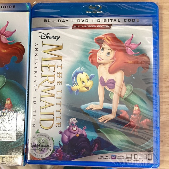 DVD:  Disney The Little Mermaid Anniversary Edition, unopened - Picture 3 of 3